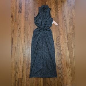 Gianni Bini Elegant Black Sparkly Sleeveless Dress With Cut-outs XS NWT